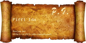 Piffl Ida névjegykártya